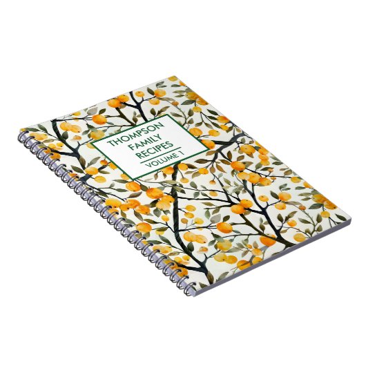 Personalisierter Orangenbaum Notizblock (Rechte Seite)