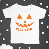 Personalisierter Oranger Kürbis Halloween Dein Nam