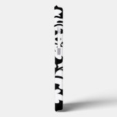 Personalisierter Oranschwarzer Damast mit benutzer Case-Mate iPhone Hülle (Rückseite / Links)