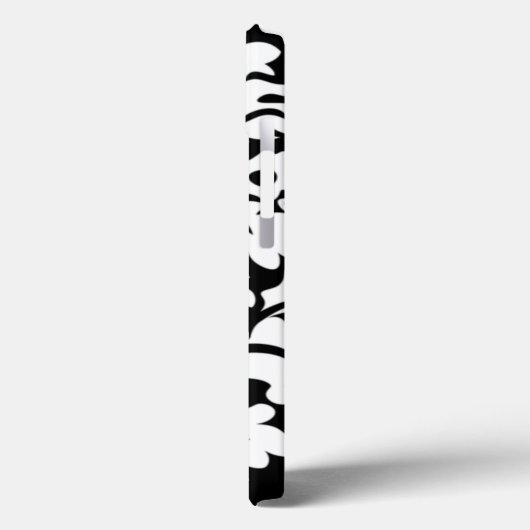 Personalisierter Oranschwarzer Damast mit benutzer Case-Mate iPhone Hülle (Rückseite / Links)