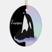 Personalisierter Orca Killer Whale Keramik Ornament (Rechts)