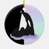 Personalisierter Orca Killer Whale Keramik Ornament (Hinten)