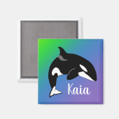 Personalisierter Orca Killer Whale Magnet (Vorderseite/Rückseite)