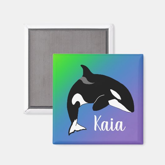 Personalisierter Orca Killer Whale Magnet (Vorderseite/Rückseite)