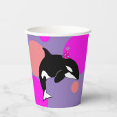 Personalisierter Orca Killer Whale Pappbecher (Vorderseite)
