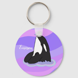 Personalisierter Orca Killer Whale Schlüsselanhänger