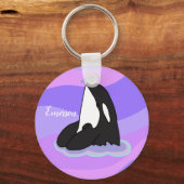 Personalisierter Orca Killer Whale Schlüsselanhänger (Vorderseite)