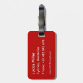 Personalisierter orientalischer Rucksack Gepäckanhänger (Rückseite vertikal)