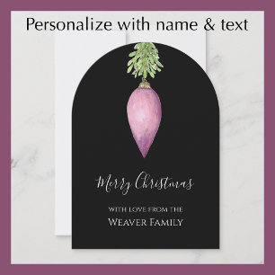Personalisierter Original-Wasserfarben-Weihnachtsb Feiertagskarte
