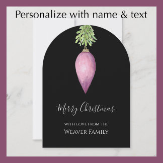 Personalisierter Original-Wasserfarben-Weihnachtsb Feiertagskarte