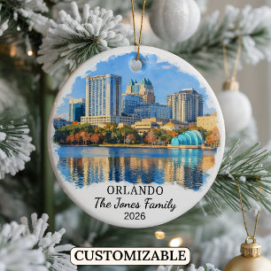Personalisierter Orlando-Schmuck, Benutzerdefinier Keramik Ornament