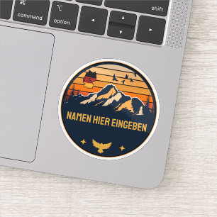 Personalisierter Ortsname Deutschland Runddesign Aufkleber