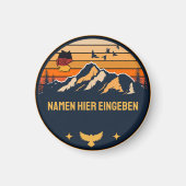 Personalisierter Ortsname Deutschland Runddesign Magnet (Vorne)