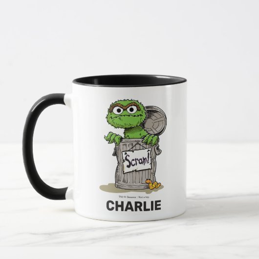 Personalisierter Oscar der Grouch Scram-Tasse Tasse (Links)