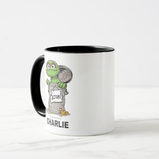 Personalisierter Oscar der Grouch Scram-Tasse Tasse (Vorderseite Links)