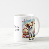 Personalisierter Oster Chihuahua Hund Kaffeetasse (VorderseiteRechts)