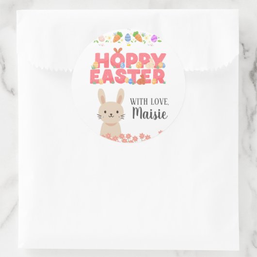 personalisierter Osteraufkleber Runder Aufkleber (Tasche)