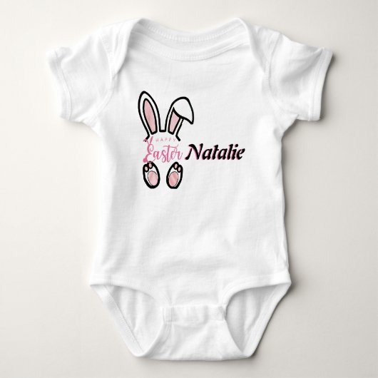 Personalisierter OsterBaby-Bodysuit Baby Strampler (Vorderseite)