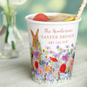 Personalisierter Osterbrunch Ostereiersuche Hase B Pappbecher