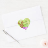 Personalisierter Ostergeblasener Herzsticker für K Herz-Aufkleber (Umschlag)