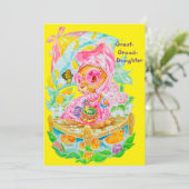 Personalisierter Ostergruß der Großtochter Feiertagskarte (Stehend Vorderseite)