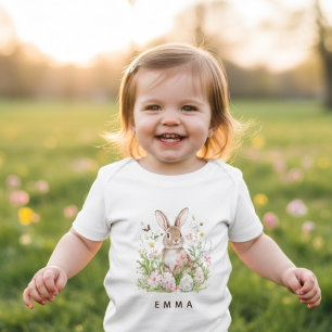 Personalisierter Osterhase Baby mit individuellem T-shirt