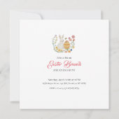 Personalisierter Osterhase, Ei und Kranz Save The Date (Rückseite)