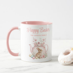 Personalisierter Osterhase-Teekanne-Familie  Tasse