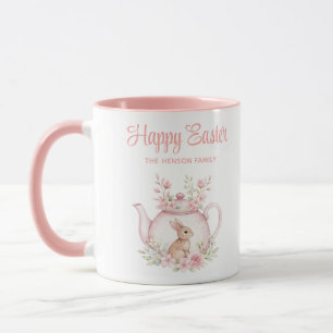 Personalisierter Osterhase-Teekanne-Familie  Tasse