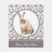Personalisierter Osterkaninchen-Design Fleecedecke (Vorderseite)