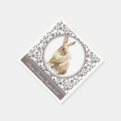 Personalisierter Osterkaninchen Serviette (Ecke)