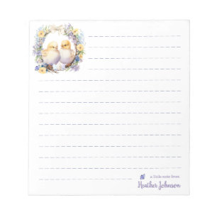 Personalisierter Osterküken Notizblock