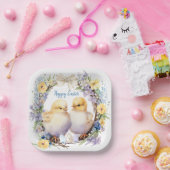 Personalisierter Osterküken Pappteller (Party)