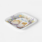 Personalisierter Osterküken Pappteller (Gewinkelt)