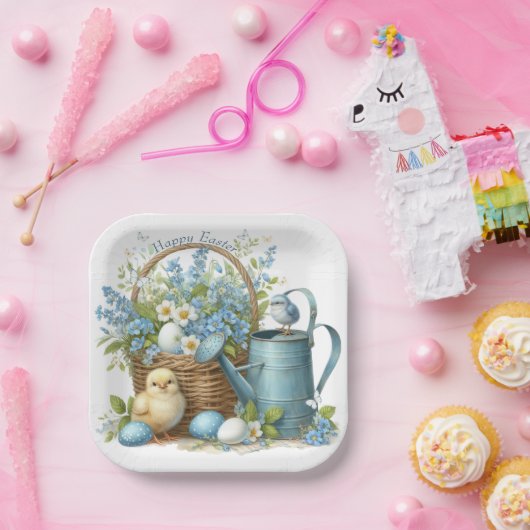 Personalisierter Osterküken Pappteller (Party)