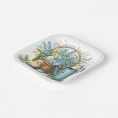 Personalisierter Osterküken Pappteller (Gewinkelt)