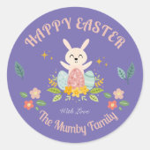 Personalisierter Osterurlaub Runder Aufkleber (Vorderseite)