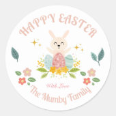 Personalisierter Osterurlaub Runder Aufkleber (Vorderseite)