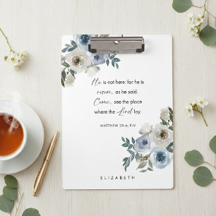 Personalisierter Osterverse aus der Bibel mit Blum Klemmbrett