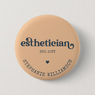 Personalisierter Östhetiker Kosmetologe Beautician Button