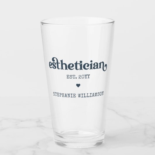 Personalisierter Östhetiker Kosmetologe Beautician Glas (Vorderseite)