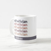 Personalisierter Östhetiker Kosmetologe Beautician Kaffeetasse (Vorderseite Links)