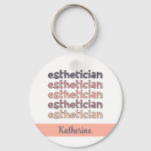 Personalisierter Östhetiker Kosmetologe Beautician Schlüsselanhänger (Vorderseite)