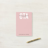 Personalisierter OTA-Assistent Post-it Klebezettel (Auf Schreibtisch)