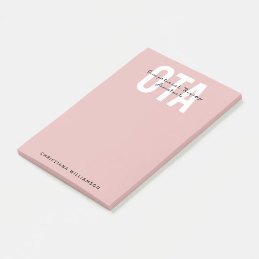 Personalisierter OTA-Assistent Post-it Klebezettel (angewinkelt)