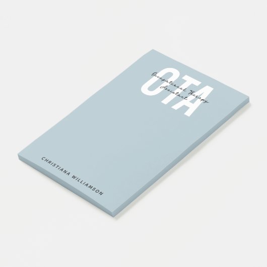 Personalisierter OTA-Assistent Post-it Klebezettel (angewinkelt)