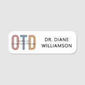 Personalisierter OTD Doktor der Arbeitstherapie Namensschild (Vorderseite)