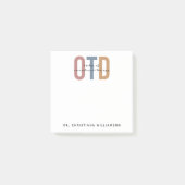 Personalisierter OTD Doktor der Arbeitstherapie Post-it Klebezettel (Vorderseite)