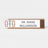 Personalisierter OTD Doktor der Arbeitstherapie Schreibtischnamensplakette (Vorderseite )
