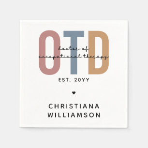 Personalisierter OTD Doktor der Arbeitstherapie Serviette